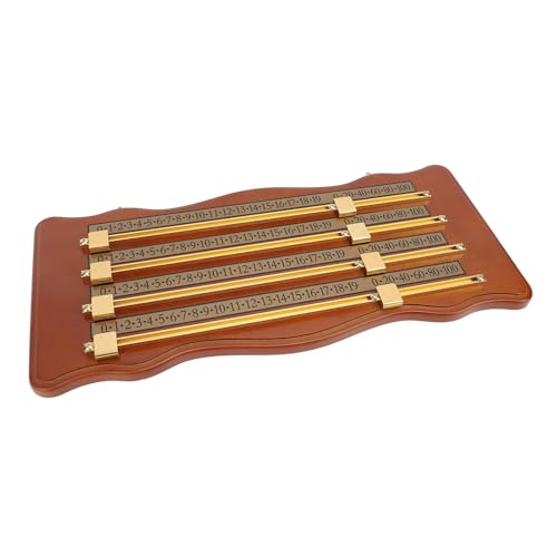 Marcador para billar de madera de alta densidad, diseño de 4 pistas miniatura 6