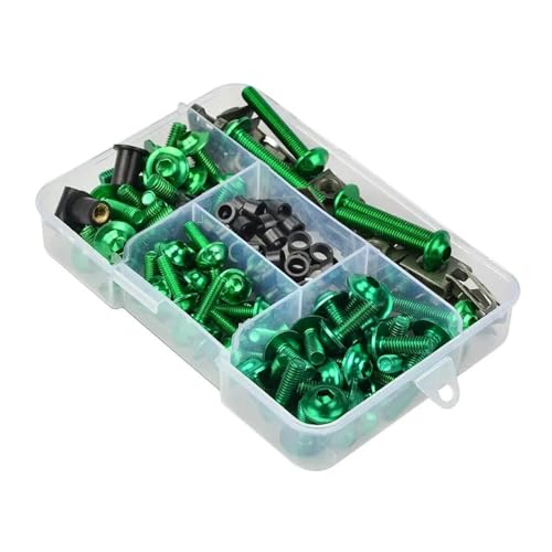 Kit de boulons de carénage moto vert 177 pièces pour Ninja ZX10R ZZR1100 ZX6R GTR