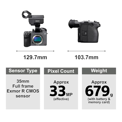 Image of Sony Cinema Line FX2 Full-Frame Camera with XLR Handle | 4K 60P | S-Cinetone | Dual Base ISO | Compact & Lightweight | Made for Filmmakers - Grey