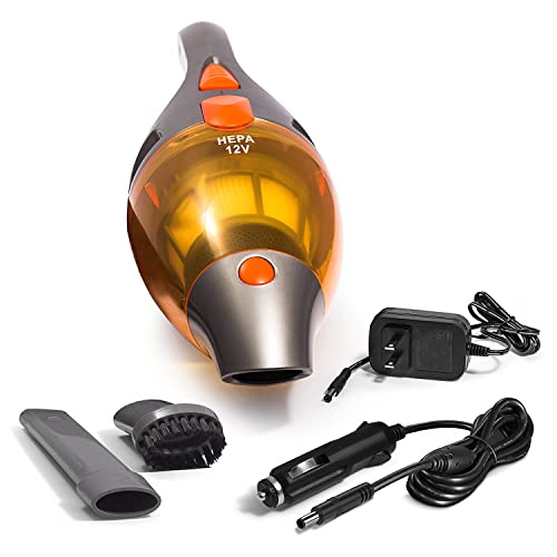 Kensun Cordless Car Vacuum Cleaner Ac/Dc For Home & Car Cleaning (110V & 12V) Portable Hand Held 100W High Power #TOP9