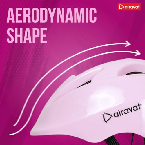 Image of Airavat 7510 Zippy Kids Protective Set Including Helmet Along with Knee Pads, Elbow Pads & Palm Guards (Pink)