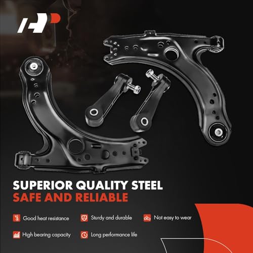 Image of A-Premium 6Pcs Front End Suepnsion Kit, Lower Control Arm & Lower Ball Joint, Sway Bar Link, Inner & Outer Tie Rod End Assembly, Compatible with Volkswagen Jetta 99-05, Golf 99-06, Beetle 98-00