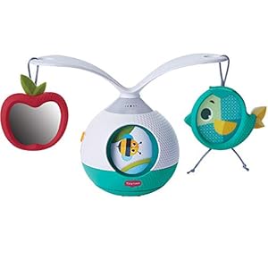 Tiny Love 2-in-1 Tummy Time Musical Mobile, Giostrina neonato con musica & luci che ruota a 360°, 0+mesi, per Passeggino Neonato, Giostrina musicale, 3 modalità musica e suoni, Meadow Days