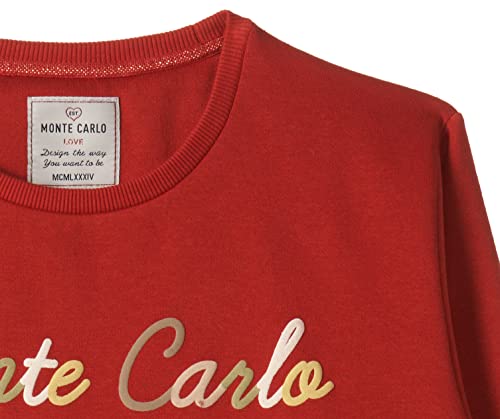 Image of Monte Carlo Embroidered Cotton Blend Round Neck Womens Sweatshirt