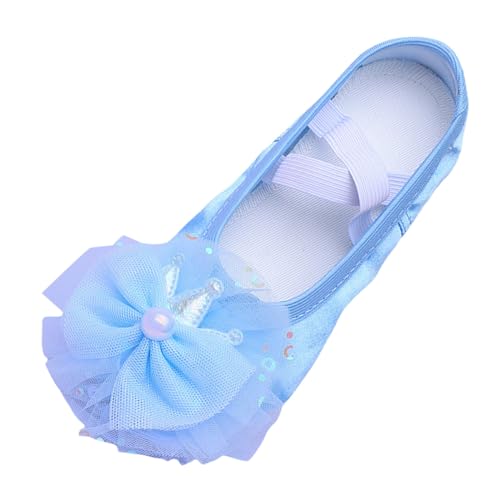 Zapatillas Deportivas para Niñas con Cordón y Ballet Performance Yoga Danza (Blue, 28 Little Child)