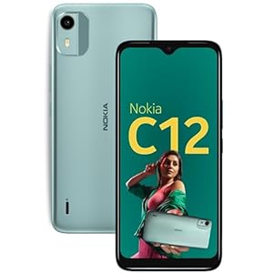 Nokia C12 Android 12 (Go Edition) Smartphone, All-Day Battery, 4GB RAM (2GB RAM + 2GB Virtual RAM) + 64GB Capacity | Light Mint