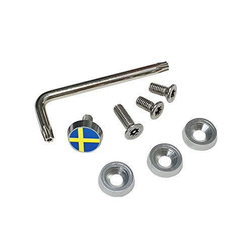 セイワ 車外用品 盗難防止ボルト&アルミワッシャー IMP061 4個入り スウェーデン 国旗 シール付き