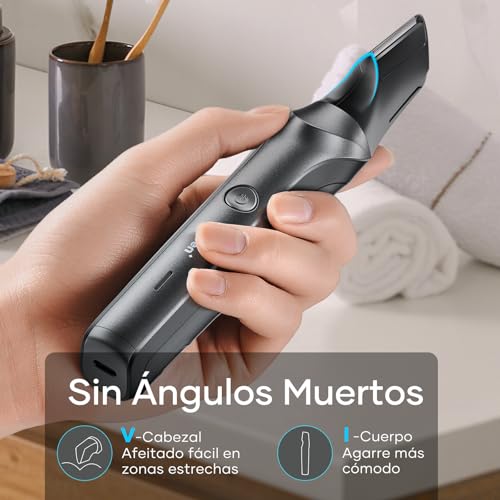 Afeitadora Corporal Masculina, Kensen Depiladora Corporal Hombre, Maquina de Afeitar con Peine de Límite Ajustable (3-12 mm), Impermeable Recortadora para Barba, Axilas, Pecho y Zonas Intimas - imagen 2