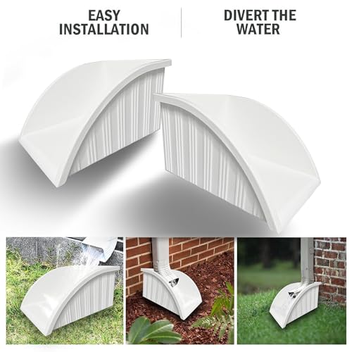Smasener Rain Gutter Downspout Splash Blocks, 2 Pack Thickened Durable Splash Blocks for gutters downspouts, Protecting Drainage on House Foundations