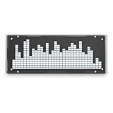 LED-Musikspektrumanalysator für Audiosignalanzeige mit 32-Bit-Stereo-VU-Messgerät, 8 Effekte, Helligkeitseinstellung, USB-betrieben, 5 W Ausgang, 220 x 28 x 70 mm (Rot)