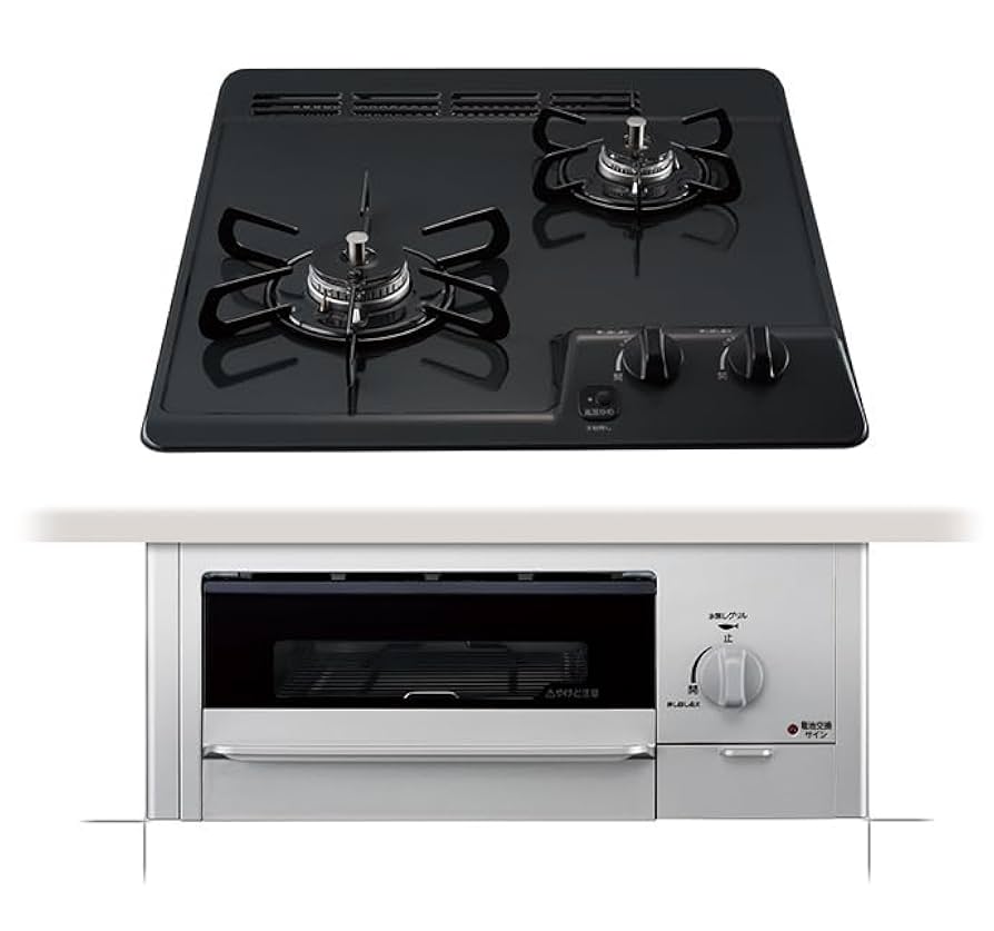 Amazon.co.jp: パロマ 2口グリル付きビルトインガスコンロ PD