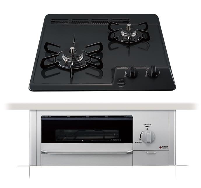 Amazon.co.jp: パロマ 2口グリル付きビルトインガスコンロ PD-N202VG