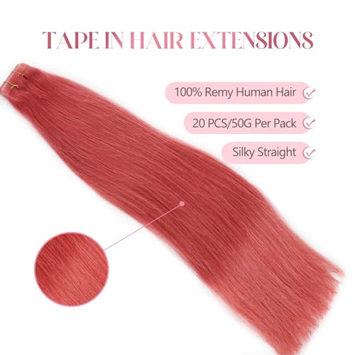 Image of SixStarHair Tape in Hair Extensions Silky Straight Remy Human Hair Rooted Metallic Bronde Tape in Hair Extensions Human Hair 18inch Soft Glue Tape Extensions Human Hair 50g 20 Pieces per Pack