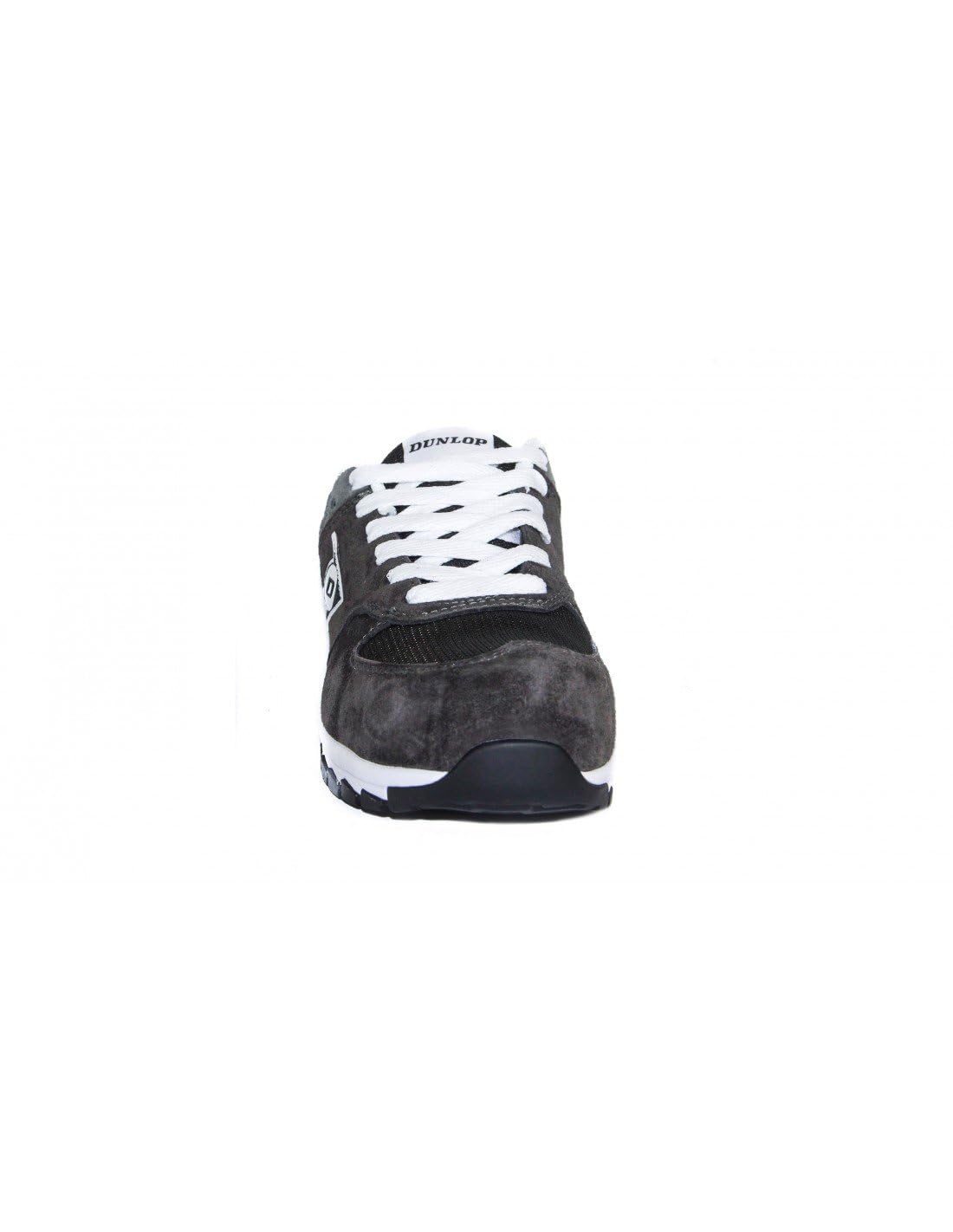 Dunlop Zapato de Seguridad S3 Flying Arrow Charcoal, Piel de Ante y Mesh, Puntera Composite - DL0201040