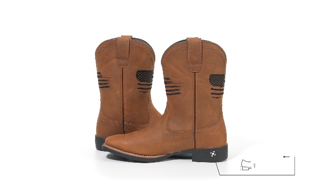 Amazon.com | Rollda Leather Cowboy Boots for Men Square Toe  display picture 1