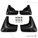 A-Premium Set of 4PCS Mud Flaps Splash Guards Mudguards Mudflaps with Hardware Kits Accessories Compatible with Lincoln MKC, 2015-2019, (Sport Utility), Black Color, Front LH RH and Rear LH RH