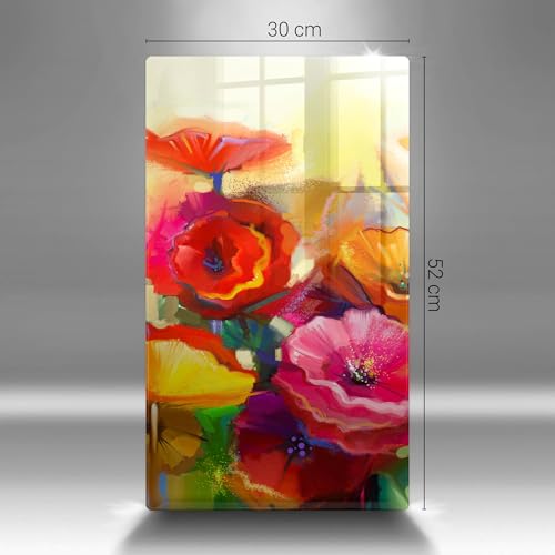 Plaque induction protection 30x52cm Wallfluent protège-plaque fleurs - 7