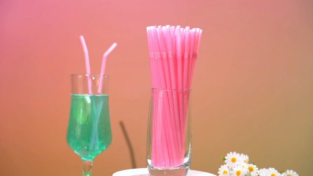 Pitillos flexibles plásticos desechables rosa 200 unidades miniatura 7