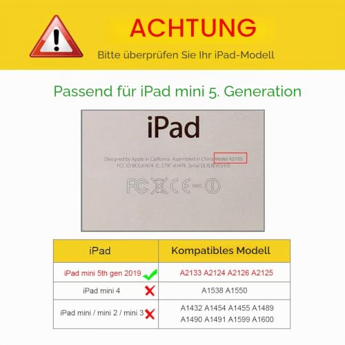 Fintie Hülle für iPad mini 5. Generation 2019 (7,9 Zoll), Silber – Ansicht 3