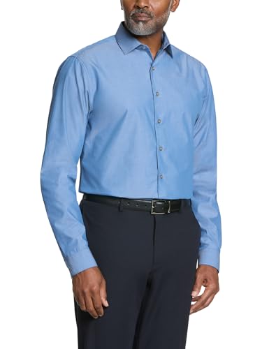 Kenneth Cole Unlisted Chemise Slim Fit pour Homme - Bleu - 43 cm- 44 cm Cou 81 cm- 84 cm Manche (X-Large)