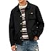 FQZWONG Mens Fall Shirt Jacket Casual Button Up Shirts Lightweight Long Sleeve Shacket Fashion Loose Tops with Flap Pockets（1-Black,Medium
