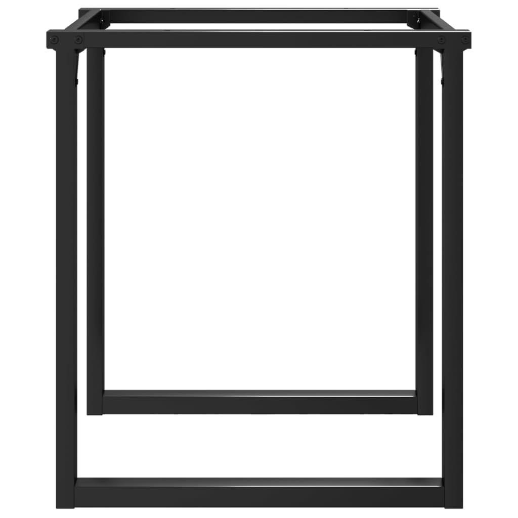 vidaXL Patas de Mesa de Comedor Estructura O Acero 70x70x73 cm, Pata de Mesa Auxiliar, Pata de mesita Auxiliar, Pata de Mesa de Metal
