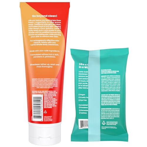 image for Lume Acidified Body Wash (Clean Tangerine) and Acidified Deodorant Wip