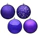 Vickerman 485118-6 Purple 4 Assorted Finishes Ball Christmas Tree Ornament (Set of 4) (N591566BX)
