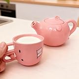 Zoom IMG-1 generico pink piglet ceramic teapot Zoom IMG-1 generico pink piglet ceramic teapot