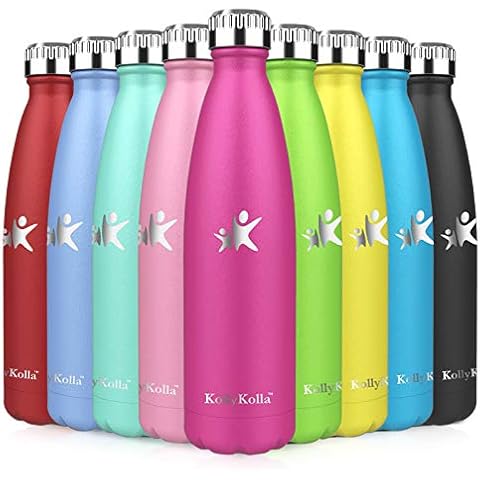 KollyKolla Kids Water Bottles for School | Toddler Water Bottle | Small Water Bottle for Boys, Girls, Sports | Stainless Steel Insulated Drinks Bottle | BPA Free, Leak Proof | Flask for Hot Cold Drink Cover
