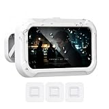 Canxyeun Support Telephone Douche Étui Boîtier de Téléphone Étanche pour Mural Rotation 480° Écran Tactile HD Antibuée Support Universel pour Salle de Bain Cuisine Smartphones Jusqu'à 7 Pouces