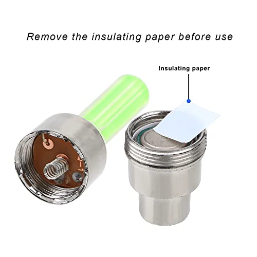 Motorcycle Non-Flashing Tire Valve Stem Led Covers 2-Piece Green #TOP3