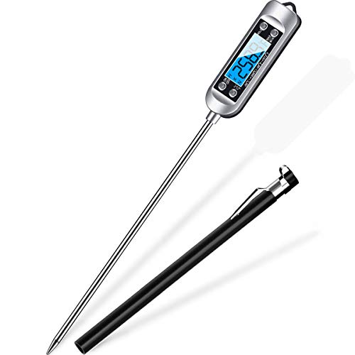 Cbiumpro Meat Thermometer, Ultra Long Probe Instant Read Digital Kitchen Food Thermometer for Cooking, Meat Grilling, Cheese, Yogurt, Baking, Candy, Milk, BBQ Smoker