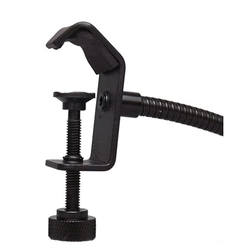 PIQIUQIU Popschutz, Mikrofon Popschutz Mic Windschutz Pop Filter für Mikrofon, Mit 360° Flexiblem Schwanenhals und Stabilisierungsarm - 6 Zoll