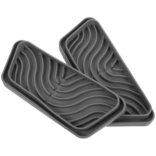 2 Bandejas de silicona para refrigerador flexibles y alfombrilla antiderrame 2