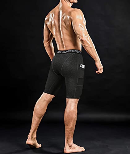Holure Men's 3 Pack Sport Compression Shorts Athletic Underwear,2 Black/Camo Black 04-L #TOP3