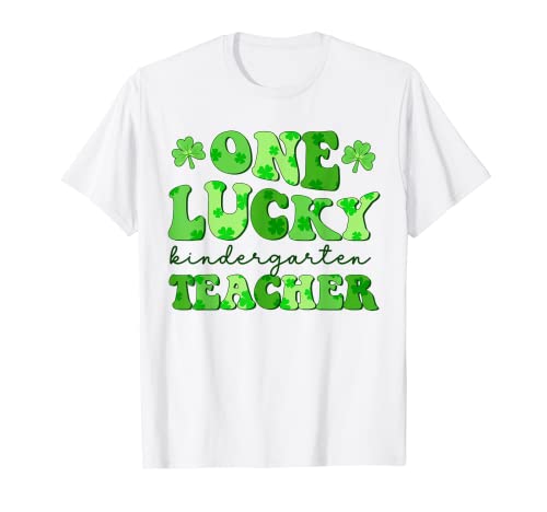 One Lucky asilo Teacher Retro St Patrik's Day Womens Maglietta
