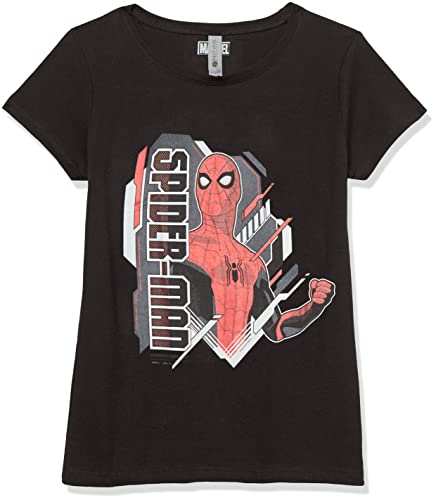 T-shirt Spider-Man fille noir taille M respirant pour les activités quotidiennes