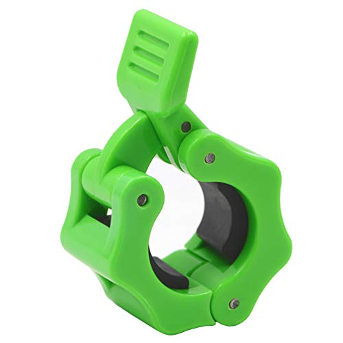 Iadumo 1 Inch Barbell Clamps,1"Dumbell Clips,Weight Clips Olympic Barbell,Quick Release Locking Barbell Collars For Workout Weightlifting Fitness Strength Training (Green) #TOP3