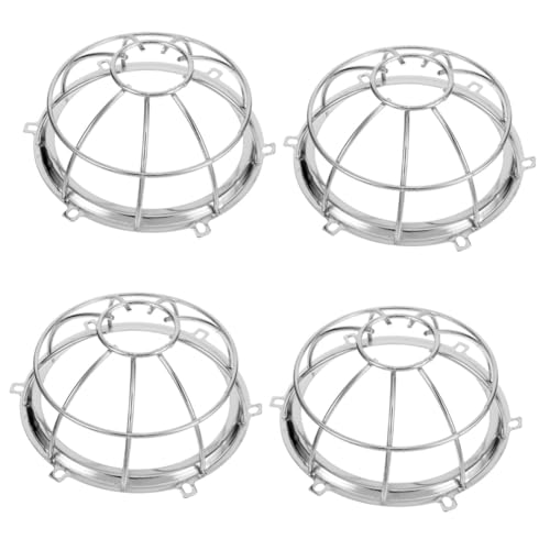 KOMBIUDA 4 Piezas Protector Metálico para Detectores Resistente y Duradero con Instalación Rápida Cobertura para Alarmas y Detectores de Humo Hogares y Comercios