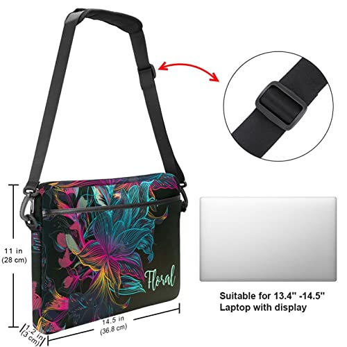 Sacoche pc portable 13 pouces à fleurs protégeant des rayures