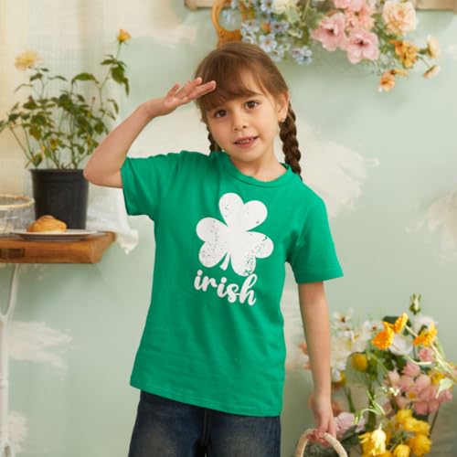 Kids St. Patrick's Day Shirt 1-8 Years Old Toddler Lucky Charm Clover Irish T-Shirts Shamrock Tee Outfits for Boys Girls2