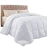 Utopia Bedding Comforter Duvet Insert - Quilted Comforter with Corner Tabs - Box Stitched Down Alternative Comforter (King, White)