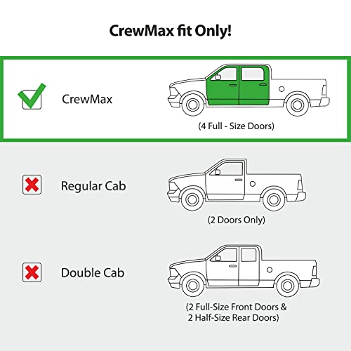 Image of CLIM ART in-Channel Incredibly Durable Rain Guards for Toyota Tundra 2007-2021 CrewMax, Original Window Deflectors, Vent Deflector, Vent Window Visors, Dark Smoke Truck Accessories, 4 pcs- 607066