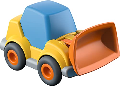 HABA Kullerbu Wheel Loader with Momentum Motor and 2 Tipping Positions - Can be Enjoyed with or Without The Kullerbu Track System - Ages 2+