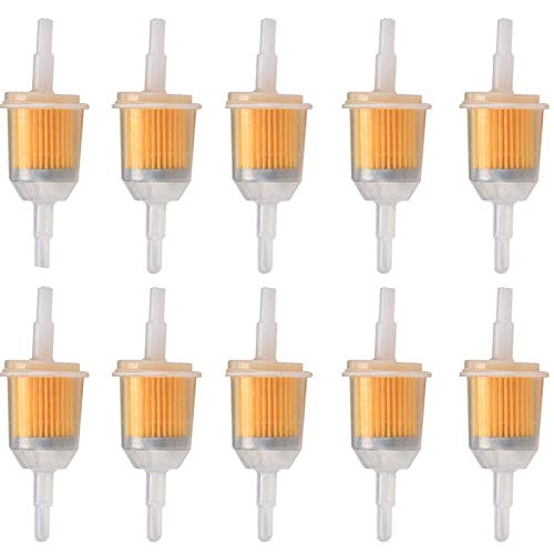 BOTAUTO 10pcs Universal Inline Gas/Fuel Filter 6MM-8MM 1/4" For Lawn Mower Small Engine Auto Accessories Motorcycle Accessories Oil Filt BOTAUTO40