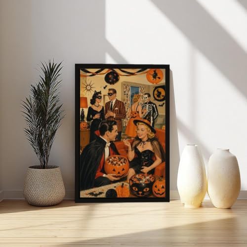 Halloween Retro Canvas Wall Art Spooky Season Decor Spooky Party — view 5