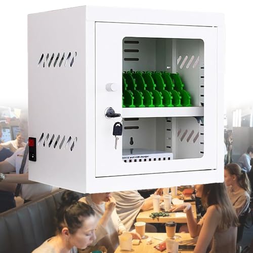 MQDLJSE Station de Recharge pour téléphones Portables avec roulettes, Meuble de Rangement et 12 emplacements, idéale pour Les salles de Classe, Les Clubs de...