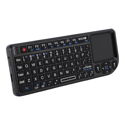 Teclado Táctil, Teclado Inalámbrico de 2.4GHz USB Recargable con Retroiluminación, 69 Teclas Pequeños Teclados Portátiles para PC para PS para Android para Linux