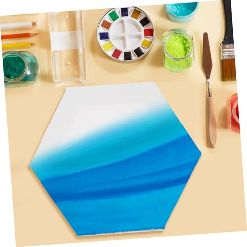 Lienzo hexagonal para pintura al óleo SOIMISS marco de madera y algodón pack de 3 4
